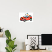 Junge in Red Toy Car - Poster (Heimbüro)