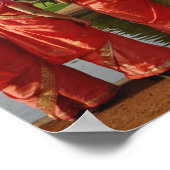 Junge indische Frauen und Humayun's Grab, Delhi, Poster (Ecke)