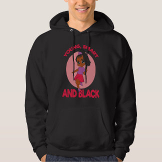 Junge intelligente und schwarze Frauen-Empowerment Hoodie