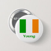 Junge irische Flagge Button (Vorne & Hinten)