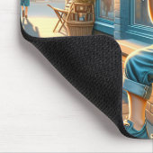 Junge isst Eiscreme Cone Mousepad (Ecke)