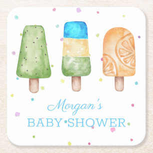 Junge ist bereit zu platzen Sommer-Baby-Party Rechteckiger Pappuntersetzer