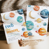 Junge ist Zwei der Mond-Party Einladung