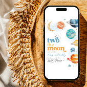 Junge ist Zwei der Mond-Party Einladung