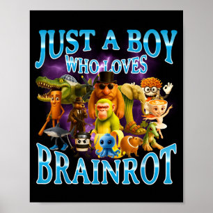 Junge italienischer Brainrot-Liebhaber-Meme-Intern Poster