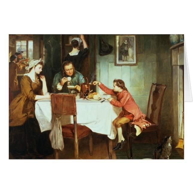 Junge James Watt, der mit Dampf spielt (Vorderseite (Horizontal))