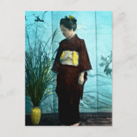 Junge japanische Girl Vintag Hand Kimono