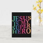 Junge Jesus ist mein Superheld Christlicher Gott S Karte (Gelbe Blume)