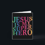 Junge Jesus ist mein Superheld Christlicher Gott S Karte<br><div class="desc">Kleinkind Jesus ist mein Superheld Christlicher Sohn Bruder Kinder _4</div>
