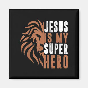 Junge Jesus ist mein Superheld Christlicher Gott S Magnet
