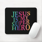 Junge Jesus ist mein Superheld Christlicher Gott S Mousepad (Mit Mouse)