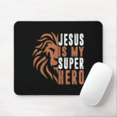 Junge Jesus ist mein Superheld Christlicher Gott S Mousepad (Mit Mouse)