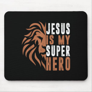 Junge Jesus ist mein Superheld Christlicher Gott S Mousepad