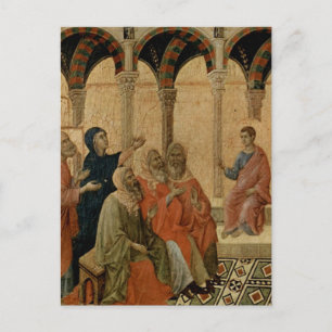 Junge Jesus lehrt im Tempel Postkarte