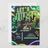 Junge Jump Party Einladung (Vorderseite)