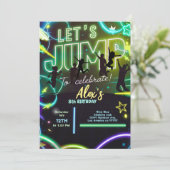 Junge Jump Party Einladung (Stehend Vorderseite)