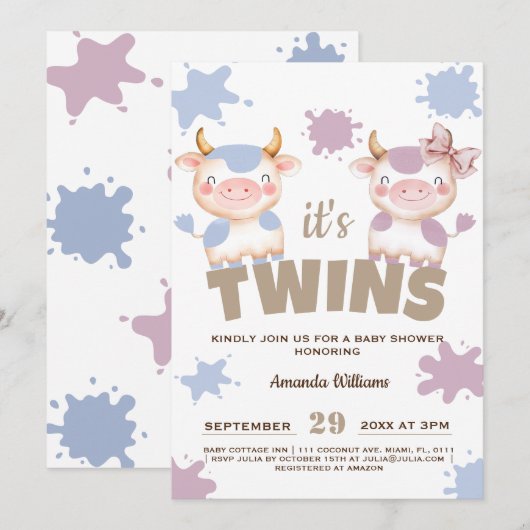 Junge Junge Dusche Einladung (Vorne/Hinten)