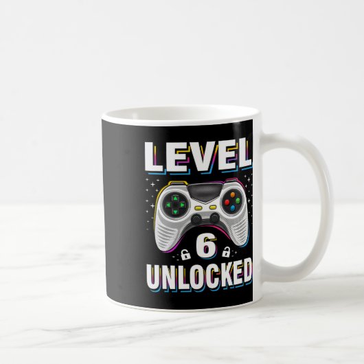 Junge Junge Junge Stufe 6 Entsperrter Video-Gamer  Kaffeetasse (Rechts)