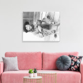 Junge Junge verkleidet als Cowboy mit Spielzeug Leinwanddruck (Insitu (Wohnzimmer))