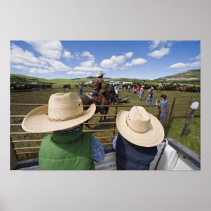 Junge Jungen auf der Hughes Ranch 2007 Poster
