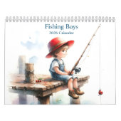 Junge Jungen fischen 12-monatige Mauer 2026 Kalender (Titelbild)