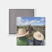 Junge Jungen nehmen an der Hughes Ranch 2007 teil Magnet (Vorderseite/Rückseite)