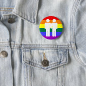 Junge + Jungen-Regenbogen-Knopf Button (Beispiel)