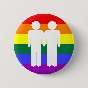 Junge + Jungen-Regenbogen-Knopf Button