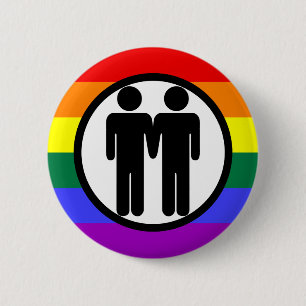 Junge + Jungen-Regenbogen-Knopf Button