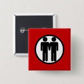 Junge + Jungen-roter Knopf Button (Vorne & Hinten)