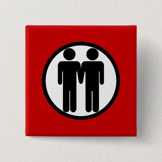 Junge + Jungen-roter Knopf Button (Vorderseite)