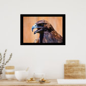 Junge Juvenile Bald Eagle Wildlife Painting Poster (Küche)