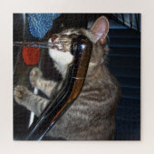 Junge Katzen, die aus einem Stich trinken, Puzzle (Horizontal)