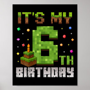 Junge Kind Geburtstagsfeier Es ist mein 6. Geburts Poster