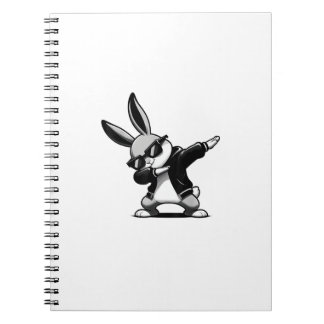 Junge Kind Ostertag Dabbing Bunny Rabbit Hip Hop E Notizblock