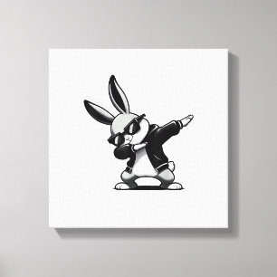 Junge Kind Ostertag Dabbing Hase Hip Hop Ea Leinwanddruck