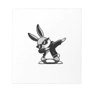 Junge Kind Ostertag Dabbing Hase Kaninchen Hip Hop Notizblock