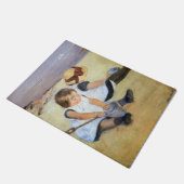 Junge Kinder, die am Strand spielen (Mary Cassatt) Fußmatte (Schrägansicht)