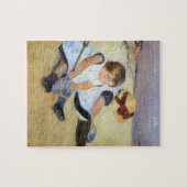 Junge Kinder, die am Strand spielen (Mary Cassatt) Puzzle (Horizontal)
