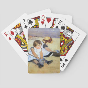Junge Kinder, die am Strand spielen (Mary Cassatt) Spielkarten