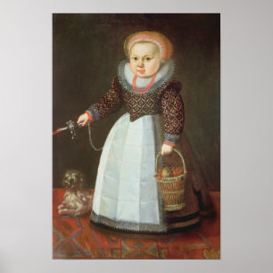 Junge Kinder mit einem Hund Poster