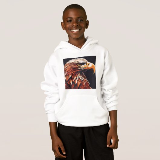 Junge Kinder Pullover Print Eagle Hoodies (Vorne ganz)