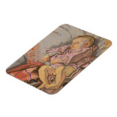 Junge Kinder schlafen auf einem Kissen Magnet (Linke Seite)