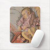 Junge Kinder schlafen auf einem Kissen Mousepad (Mit Mouse)