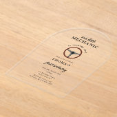 Junge Kindergeburtstag für Fahrzeugmechanik Acryleinladungen (Ablage )