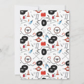 Junge Kindergeburtstag für Fahrzeugmechanik Einladung (Rückseite)