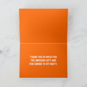 Junge Kindergeburtstag Party grün danke Karte (Innenseite)