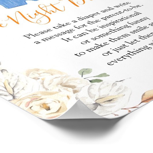 Junge Kleidung Pumpkin Baby Dusche Spätnachtswinde Poster (Ecke)