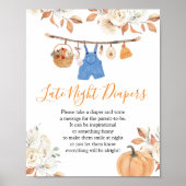 Junge Kleidung Pumpkin Baby Dusche Spätnachtswinde Poster (Vorne)