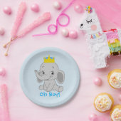 Junge kleine Elefant-Babyparty Pappteller (Party)
